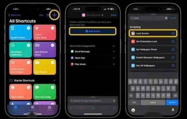 和政苹果14锁屏维修店分享iPhone14升级iOS16.4后如何创建锁屏快捷方式 