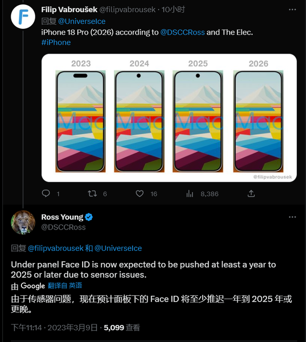 和政苹果手机维修分享:屏下Face ID有什么优势？iPhone何时会有屏下Face ID？ 